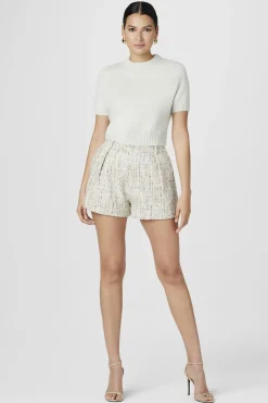 Discount - Savannah High-Waist Shorts - Ice Blue Multi Shorts