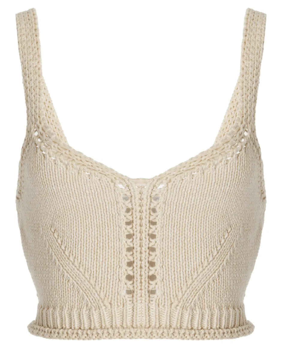 Online - Celia Bralette - Alabaster Crop Tops