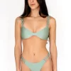 New - Knotted Bralette Top - Sage Bikini