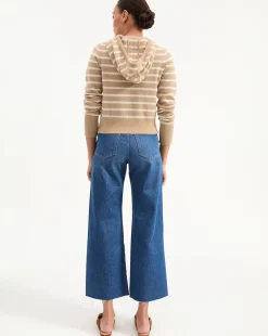 Discount - Adrian Cashmere Hoodie - Sand/Ivory Sweaters & Knits