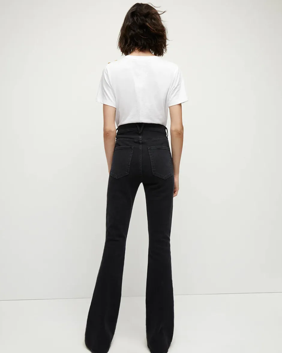 Outlet - Beverly Skinny Flare Jean - Washed Onyx Flare | High-Rise