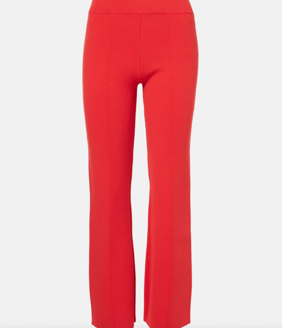 New - Bray Knit High-Rise Crop Pants - Poppy Pants