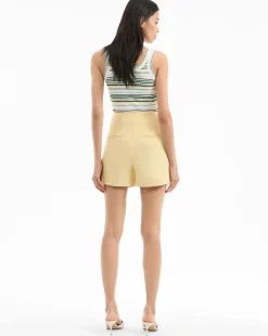Outlet - Brit Stretch-Linen Short - Chamomile Shorts