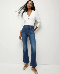 Sale - Carson Ankle Flare - Bright Blue Flare | Crop