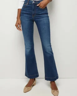 Sale - Carson Ankle Flare - Bright Blue Flare | Crop