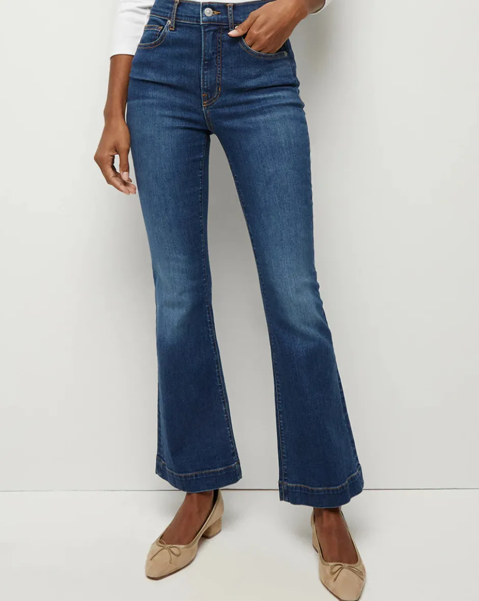 Sale - Carson Ankle Flare - Bright Blue Flare | Crop