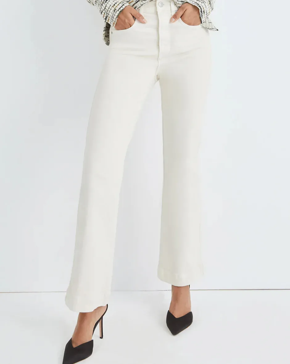 Hot - Carson High Rise Ankle Flare - Ecru Denim | All Denim
