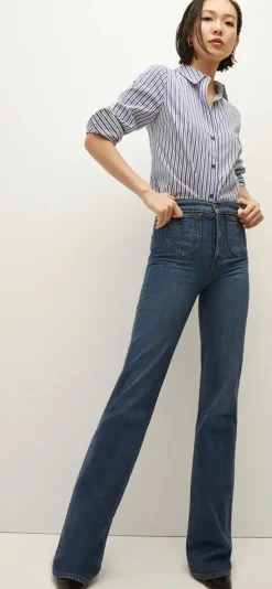 Clearance - Crosbie Wide Leg Jean - Thriller Flare | High-Rise