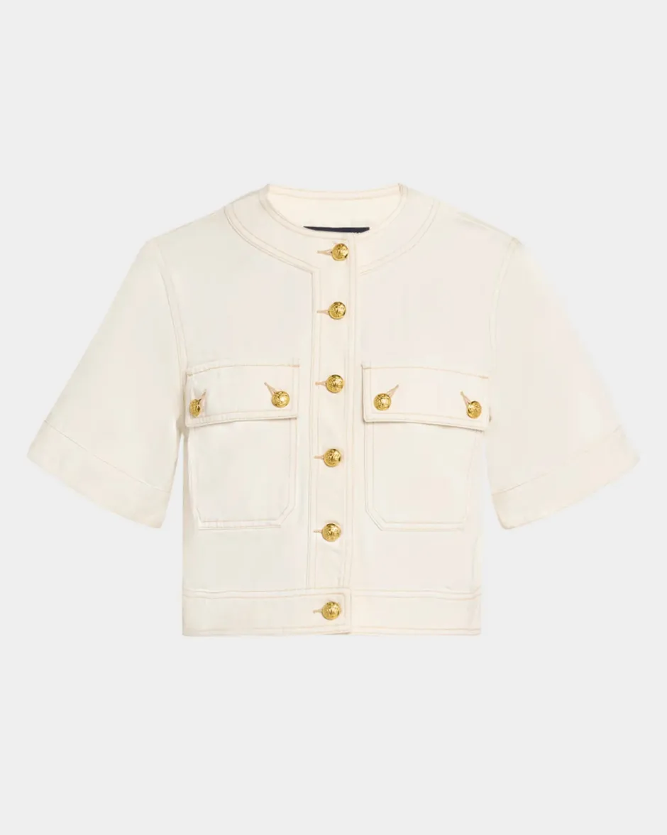 Sale - Elias Short Sleeve Jacket - Ecru Denim Jackets | Jackets