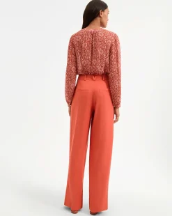 Clearance - Heyser Wide-Leg Pant - Persimmon Pants