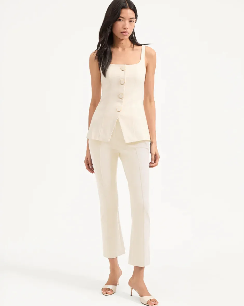 Online - Kimra Straight-Leg Pant - Ecru Pants