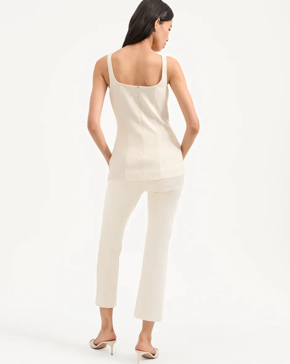 Online - Kimra Straight-Leg Pant - Ecru Pants