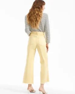 Discount - Taylor Cropped Wide-Leg Jean - Chamomile Denim | All Denim
