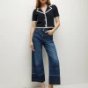Sale - Taylor Released Hem Cropped Wide Leg Jean - Bright Blue Denim | All Denim