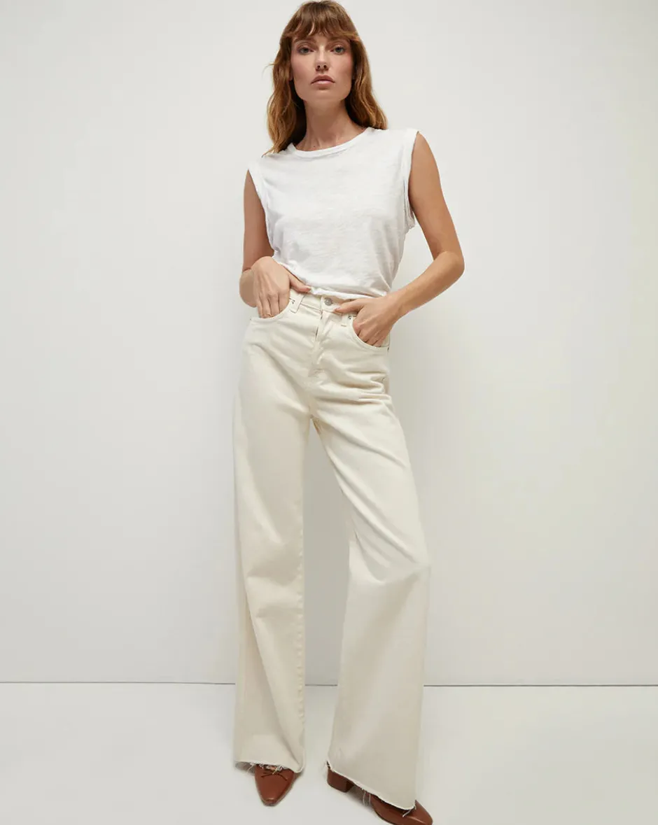 New - Taylor Wide-Leg Jean - Ecru Denim | All Denim