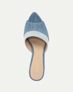 Sale - Thora Denim Mule - Blue Shoes