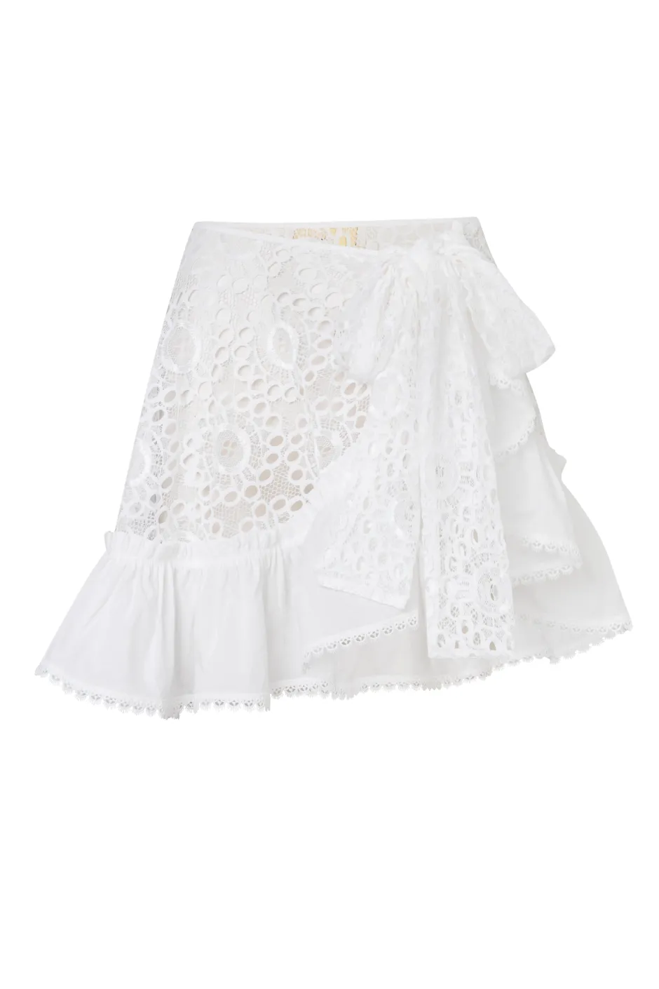 Online - Azure Wrap Mini Skirt - White Coverups | Mini Skirts