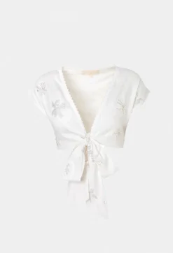 Online - Margot Top - White Crop Tops
