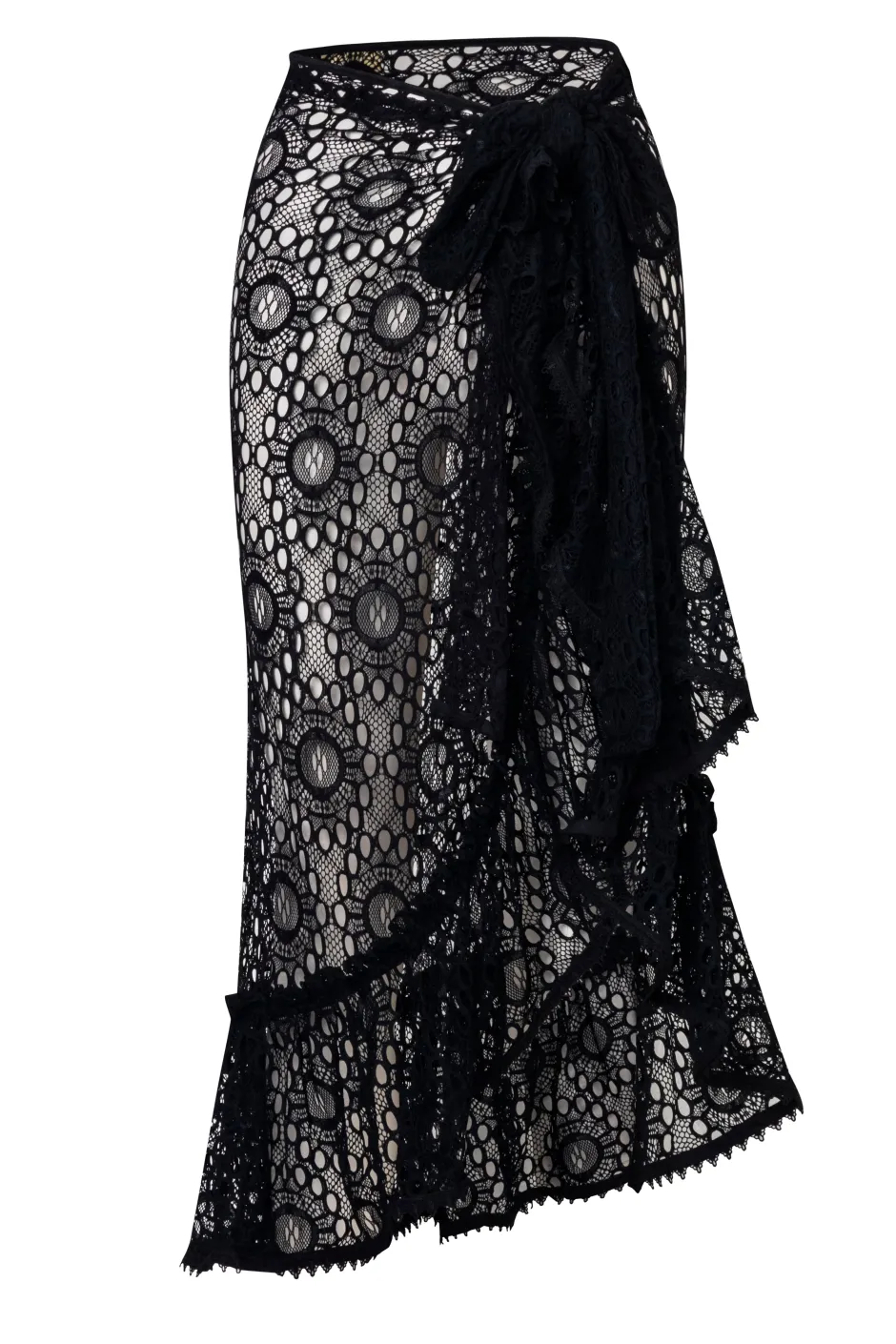 Discount - Soho Wrap Midi Skirt - Black Coverups | Long Skirts